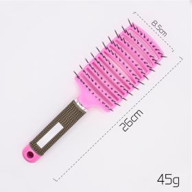 Hairbrush Anti Klit Brushy Haarborstel Women Detangler Hair Brush Bristle Nylon Scalp Massage  Teaser Hair Brush Comb (Option: Pink-No brush-2pc)