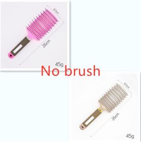 Hairbrush Anti Klit Brushy Haarborstel Women Detangler Hair Brush Bristle Nylon Scalp Massage  Teaser Hair Brush Comb (Option: Pink gold-No brush-Set)